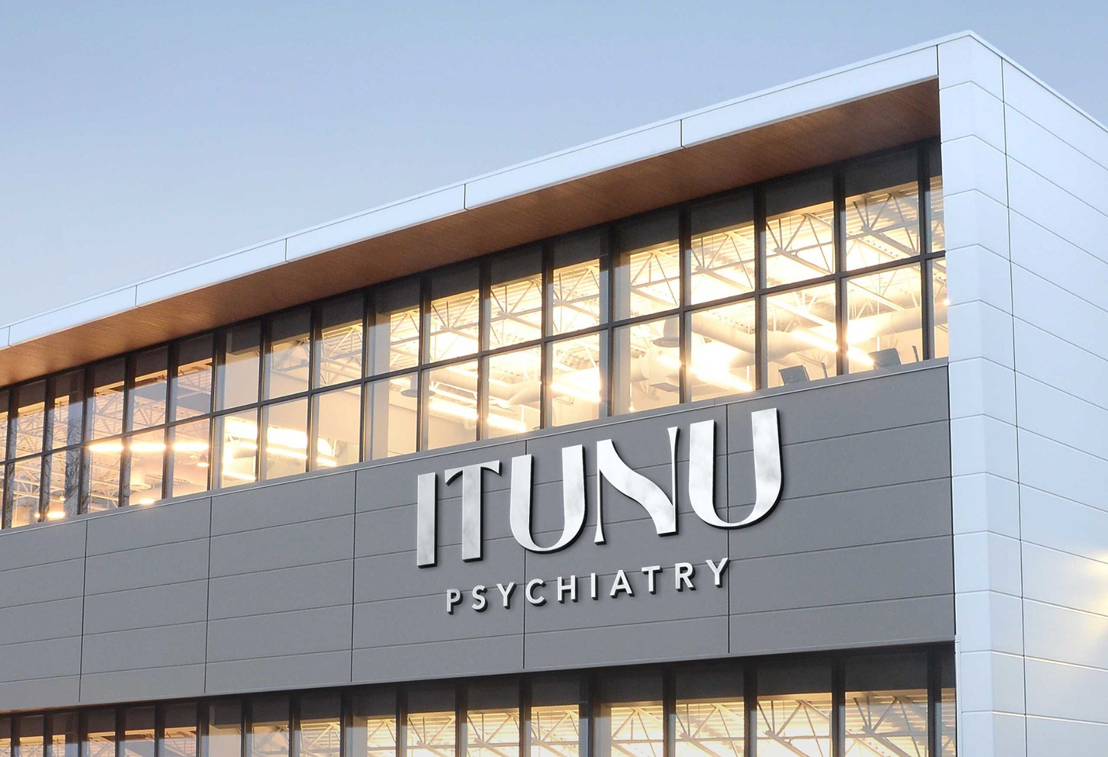 ITUNU Psychiatry signage on a building facade